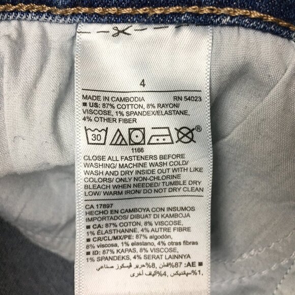 Old Navy Women's Jeans Rockstar Super Skinny Low Rise Button Fly Distressed 4 - Picture 7 of 8